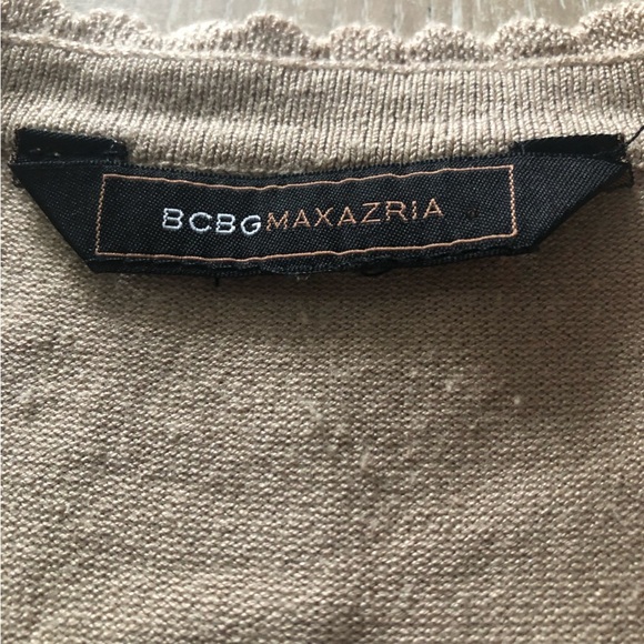 BCBG Maxazria Y2K Silk Blend Faux Wrap Lace Flare Dress in Beige Size XS - Picture 8 of 12